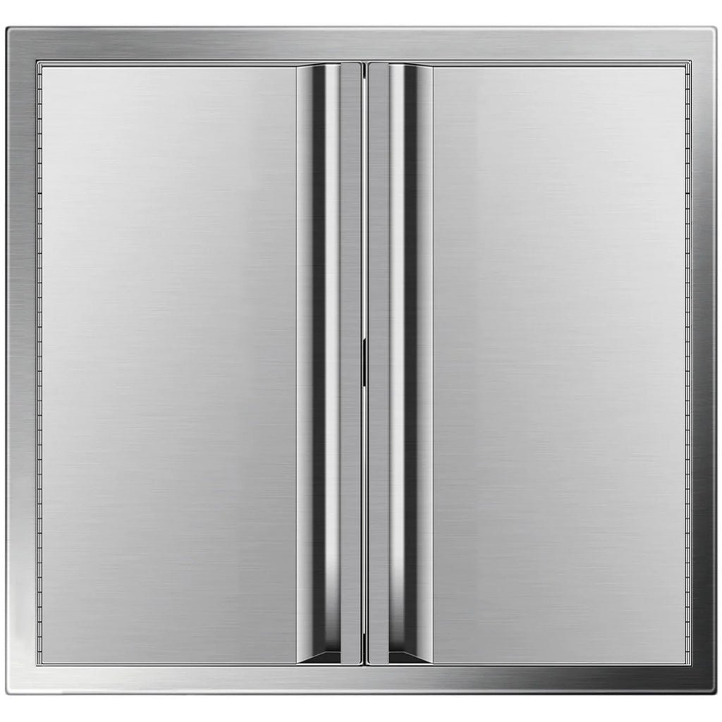 Kitchen Outdoor Bbq Steel Stainless Walled 24" 24"x Double Access Door Island