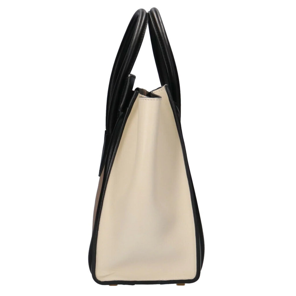 Micro Leather Luggage Beige Ladies Pre-Owned Shopper Handbag Celine (Good)