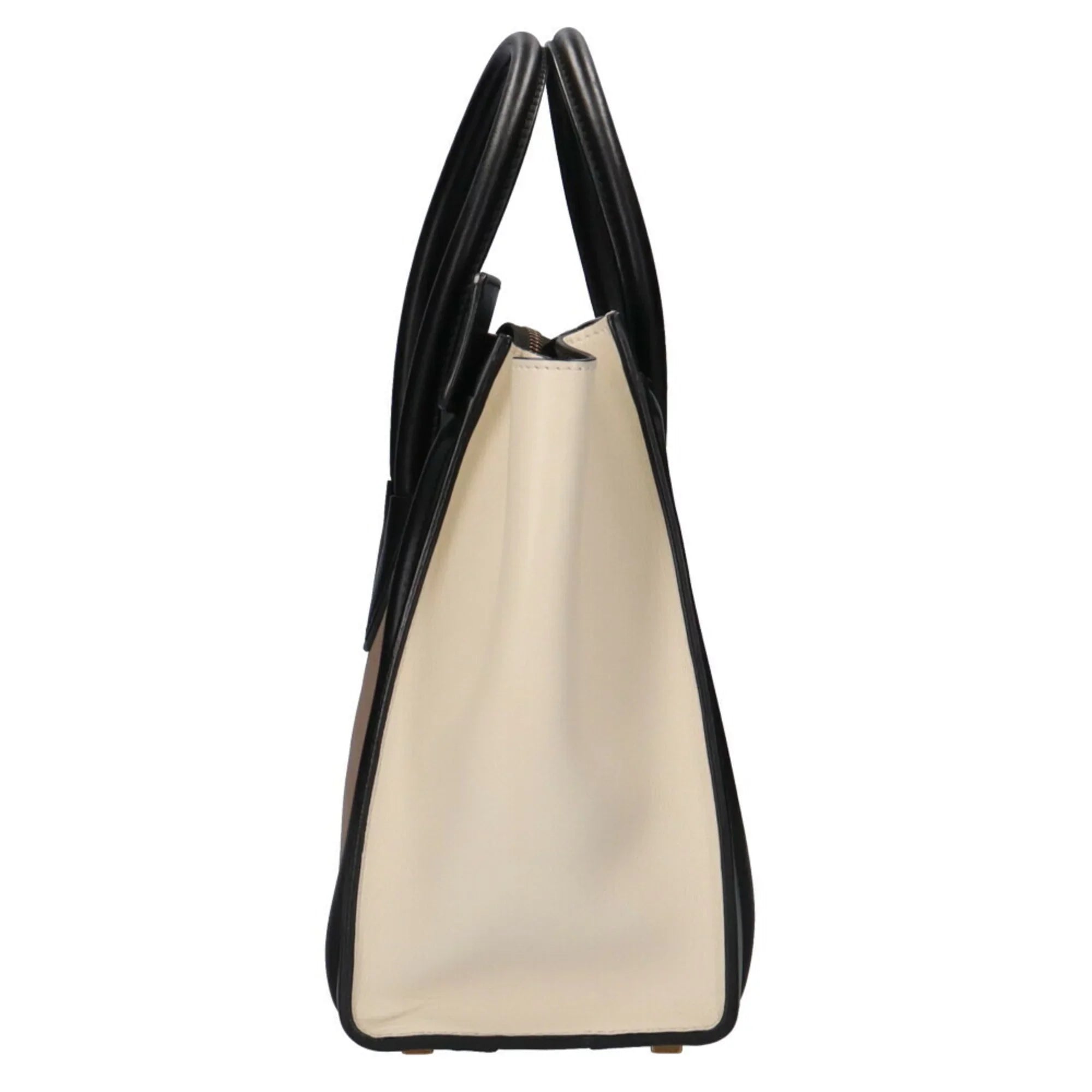 Micro Leather Luggage Beige Ladies Pre-Owned Shopper Handbag Celine (Good)