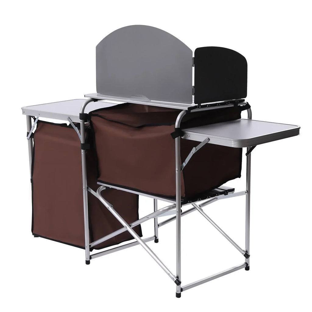 Kitchen Folding Tabletop Foldable Camping W/ Grill Portable FETCOI Table Station