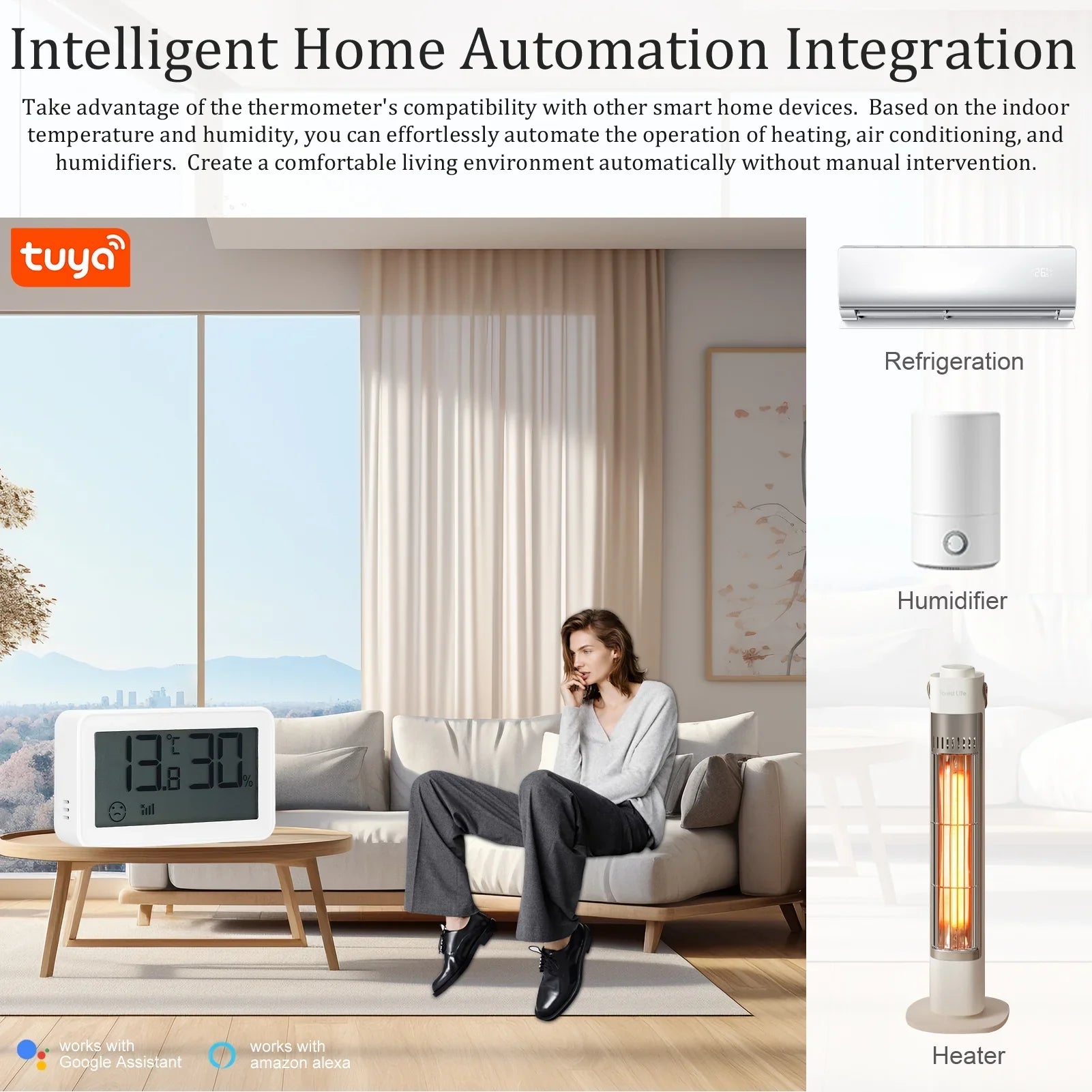 Compatible Temperature Bisofice Office Time And With With Baby With Compatible Humidity Indicator Time Humidity Thermo-Hygrometer,Thermometer Display Compatible Indoor Display Bt / Room