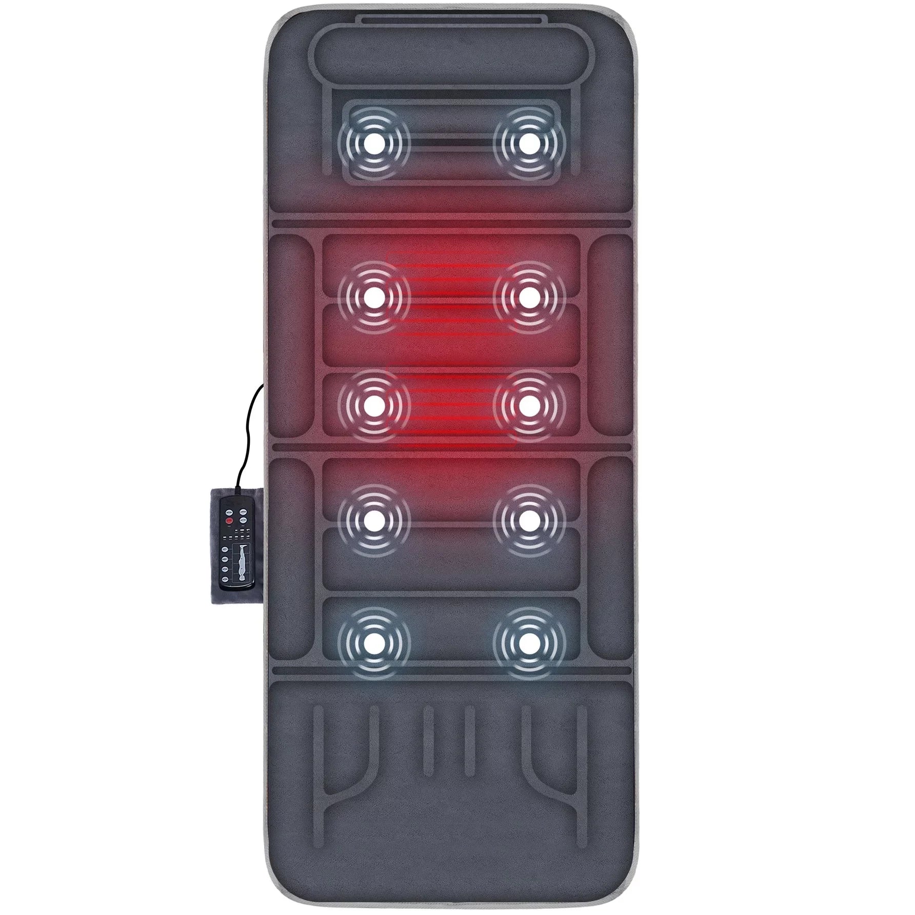 with pad Massager Body 10 2 Cushion Full Vibration Pad Heating Heat Motors & Massage Seat Comfier Mat with Chair Therapy