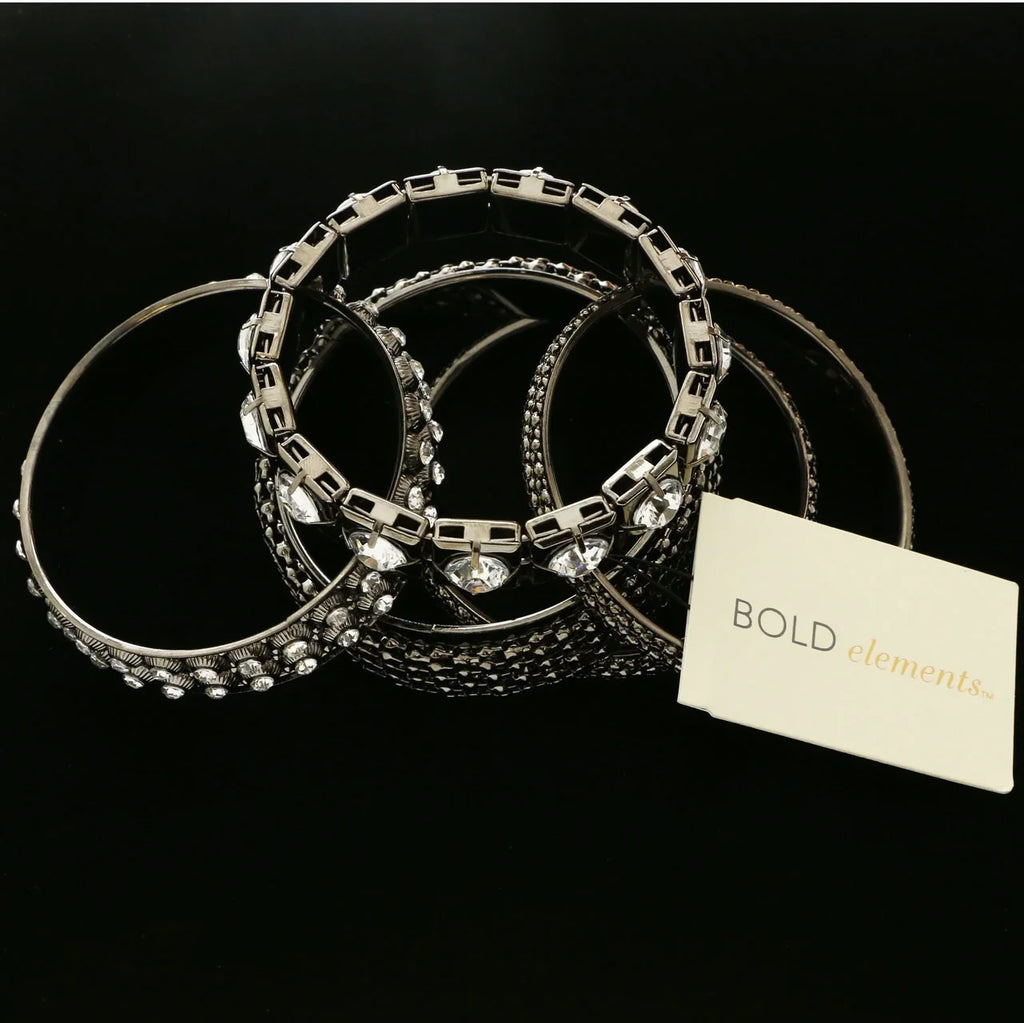 Lyons Set Erica Dark-Silver Bracelet Designer