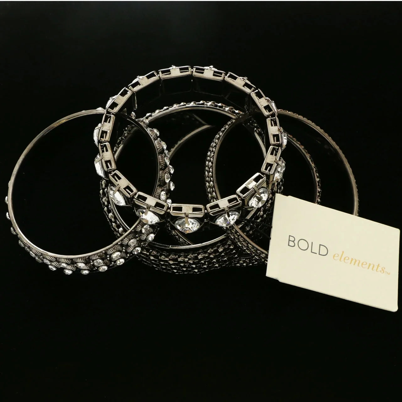 Lyons Set Erica Dark-Silver Bracelet Designer