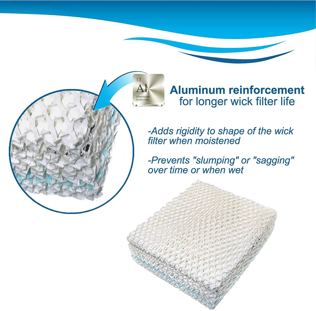826800, 826600, Evaporative HQRP Bemis 826000, Replacement 2-pack 821000, Filter for Wick Humidifiers Air AIRCARE Essick 826900, SS390DWHT, 831000 821001,
