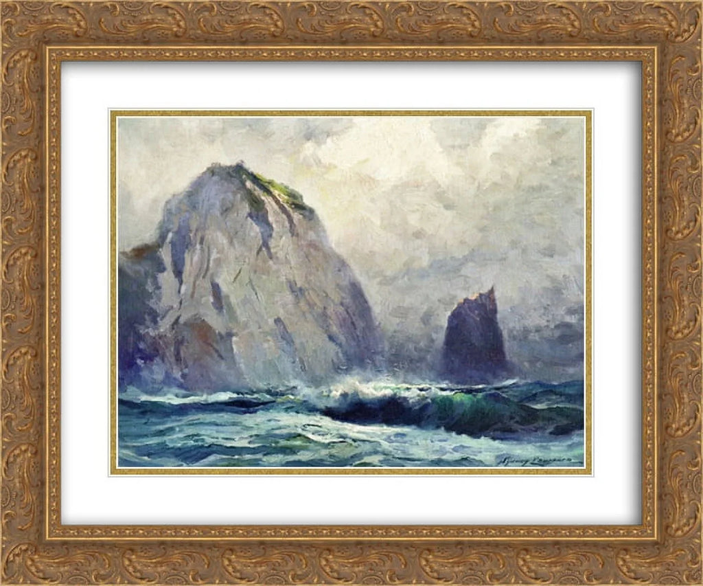 Matted Ornate Sydney 2x 'Cape Gold 24x20 Elias Print Laurence Art St. ' Framed