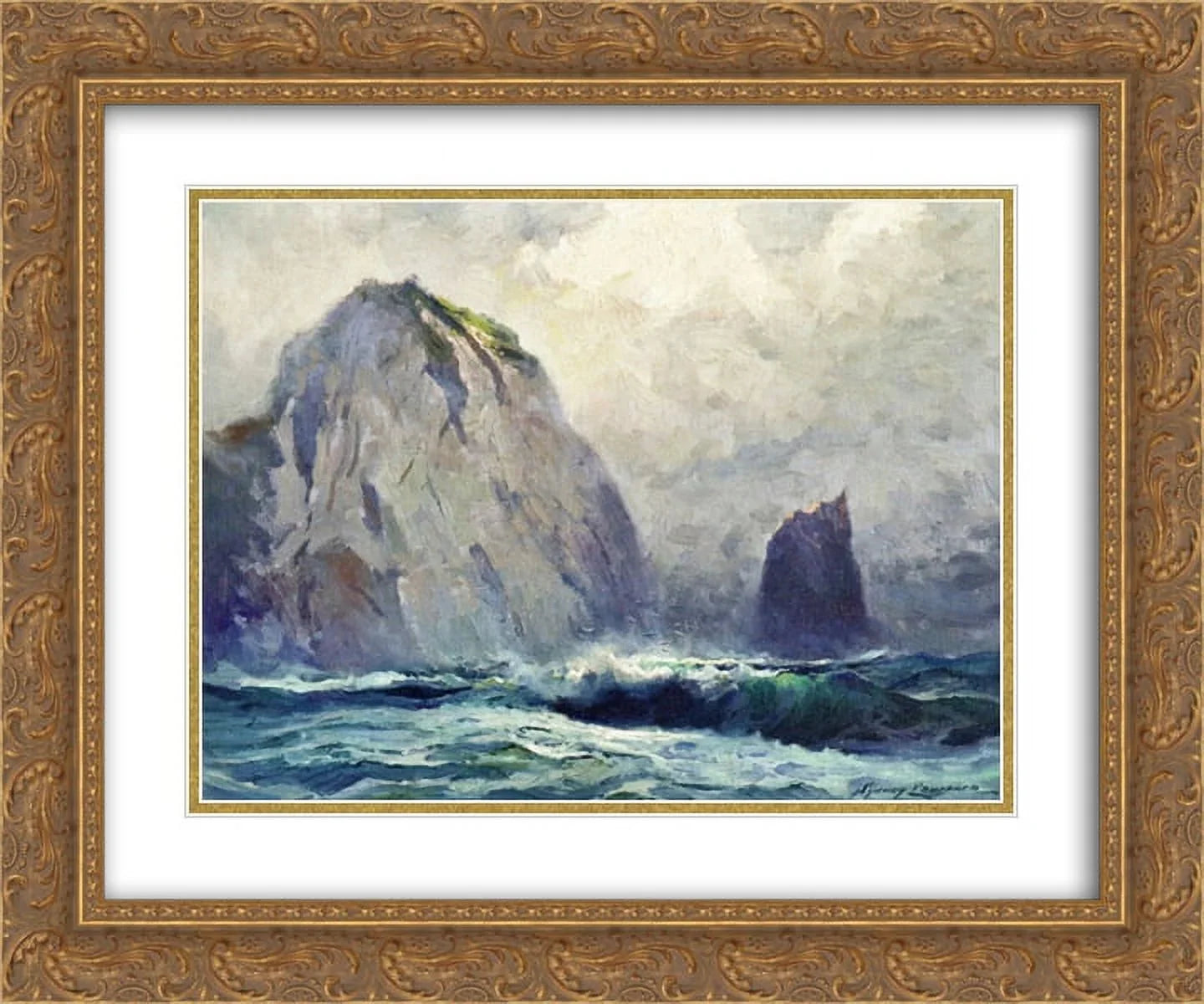 Matted Ornate Sydney 2x 'Cape Gold 24x20 Elias Print Laurence Art St. ' Framed