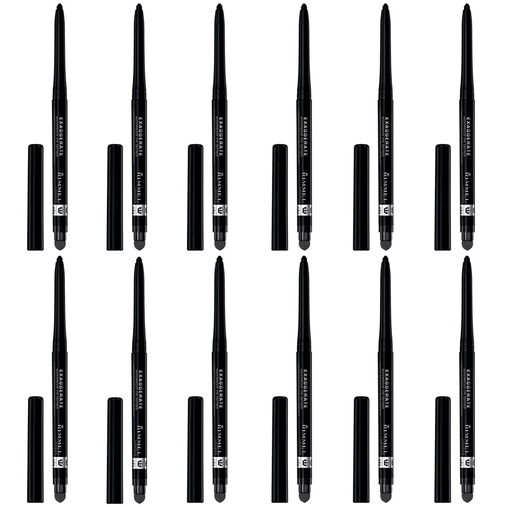 (12) Ounces Waterproof Definer Black 0.009 Rimmel Eye of Exaggerate Pack