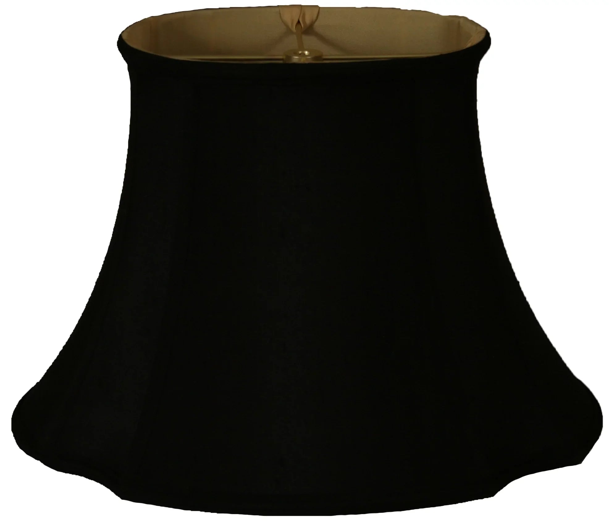 Black Designs 17" Oval Royal Inverted Lamp Corner Shade