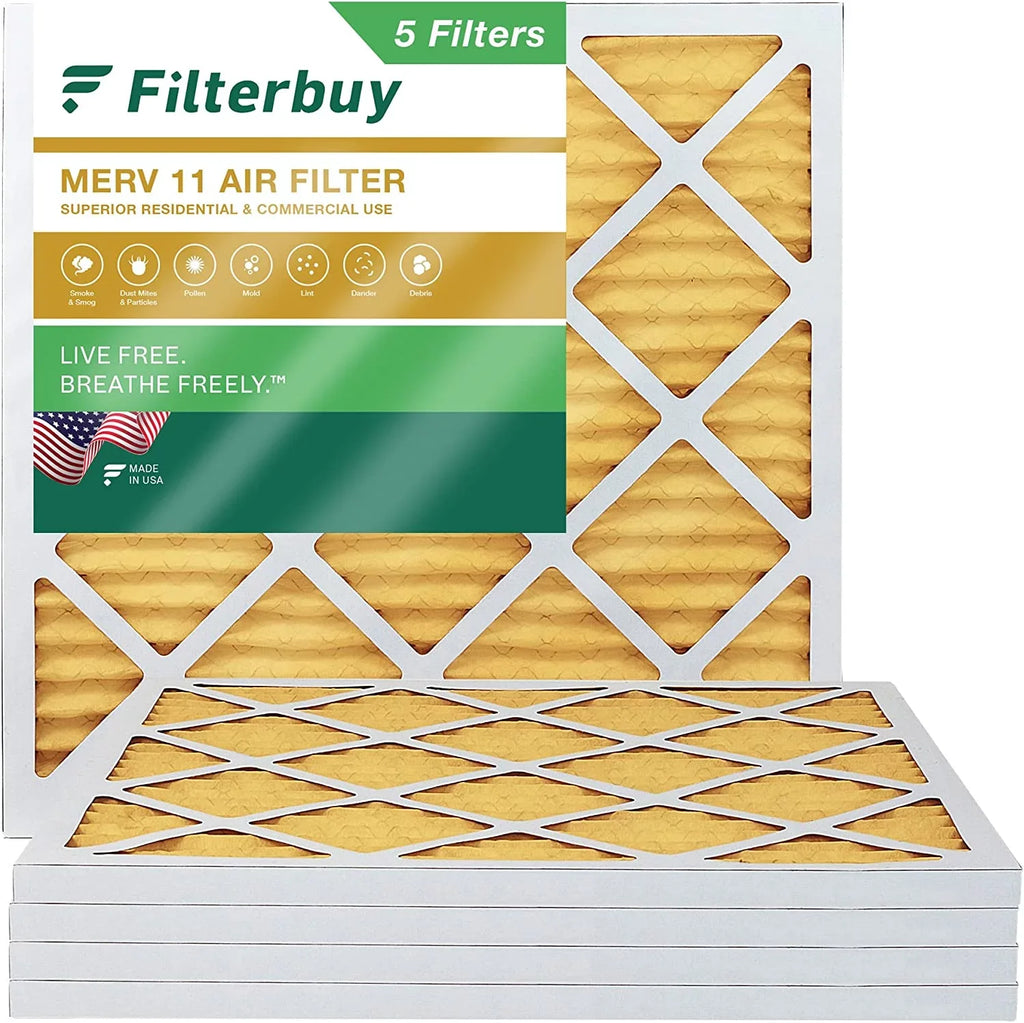 Air Pleated MERV 11 Filterbuy Filters AC (5-Pack) Furnace 17x17x1 HVAC