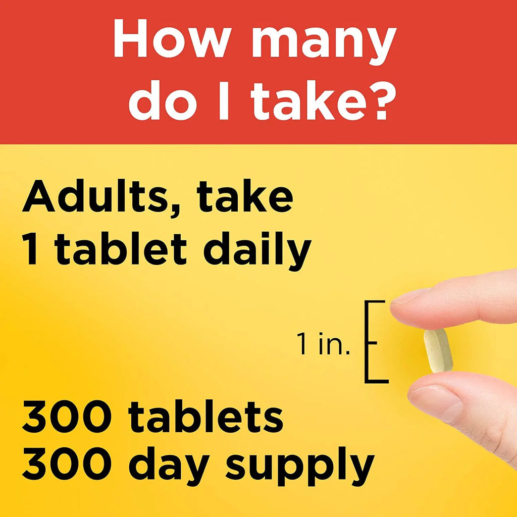 Support, 300 Immune Made Supply Tablets, Vitamin Dietary 300 1000 mg, Day for Supplement C Nature