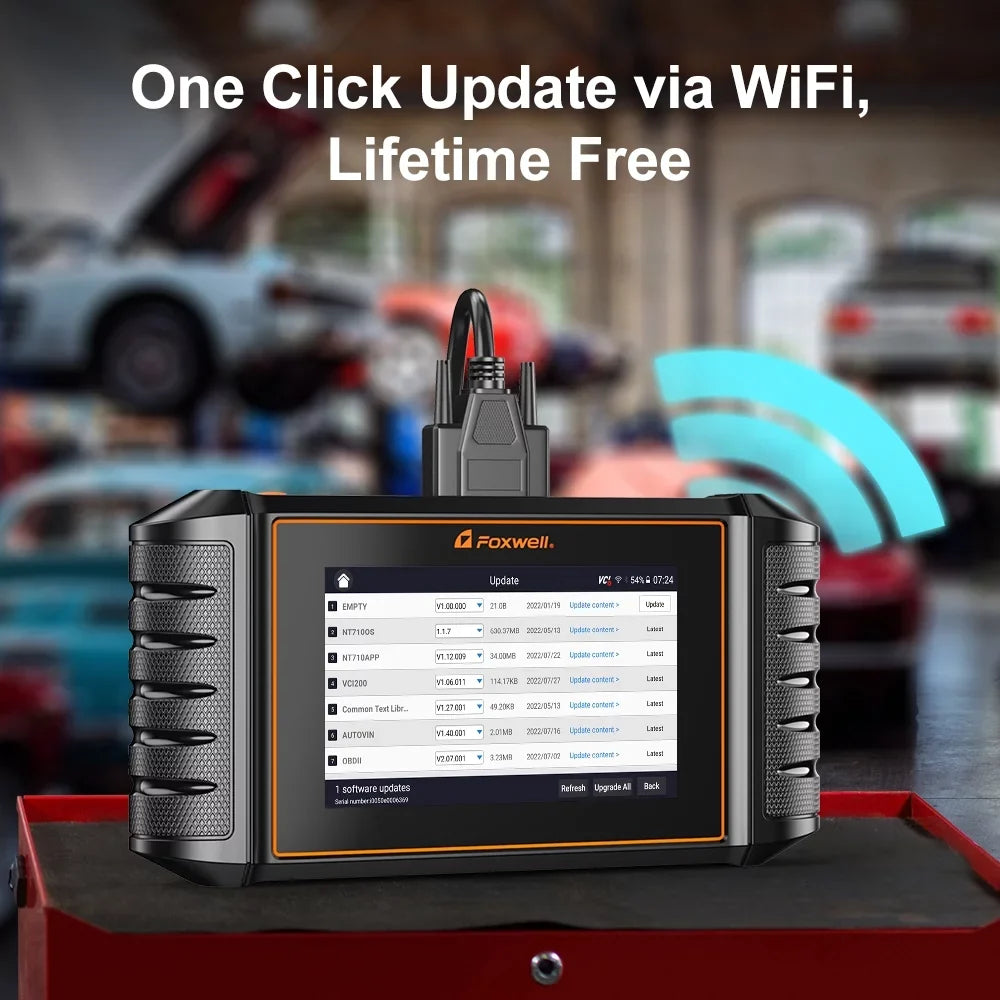 NT710 30+ Bi-Directional Control System Automotive Reset Analyzer Auto Car Automotive Code Reader Scanner Automotive Scanner Foxwell Scanner Full Service Tool Scan Diagnostic OBD2 Scanner Wireless