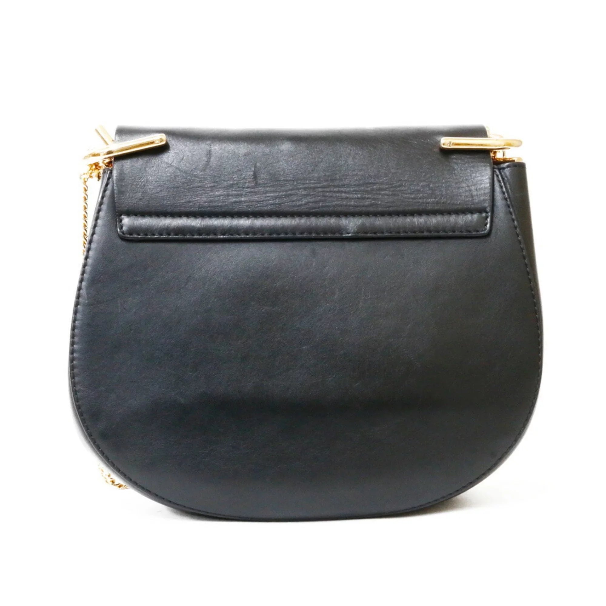 Chloé Beige,Black Leather Shoulder Pre-Owned (Fair) Bag