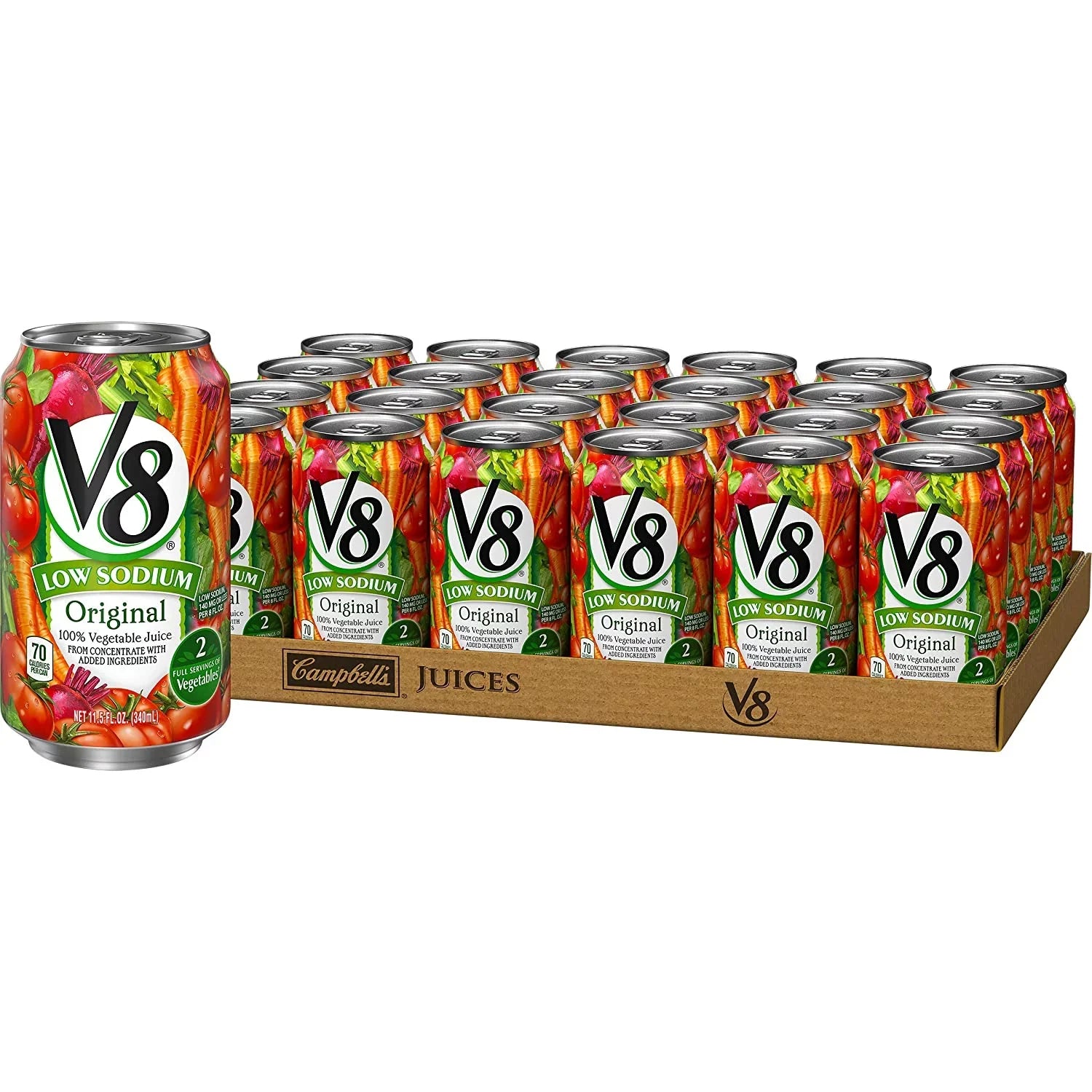Can (Pack Sodium Of Vegetable Low V8 Original Oz. 11.5 Juice, 24) 100%