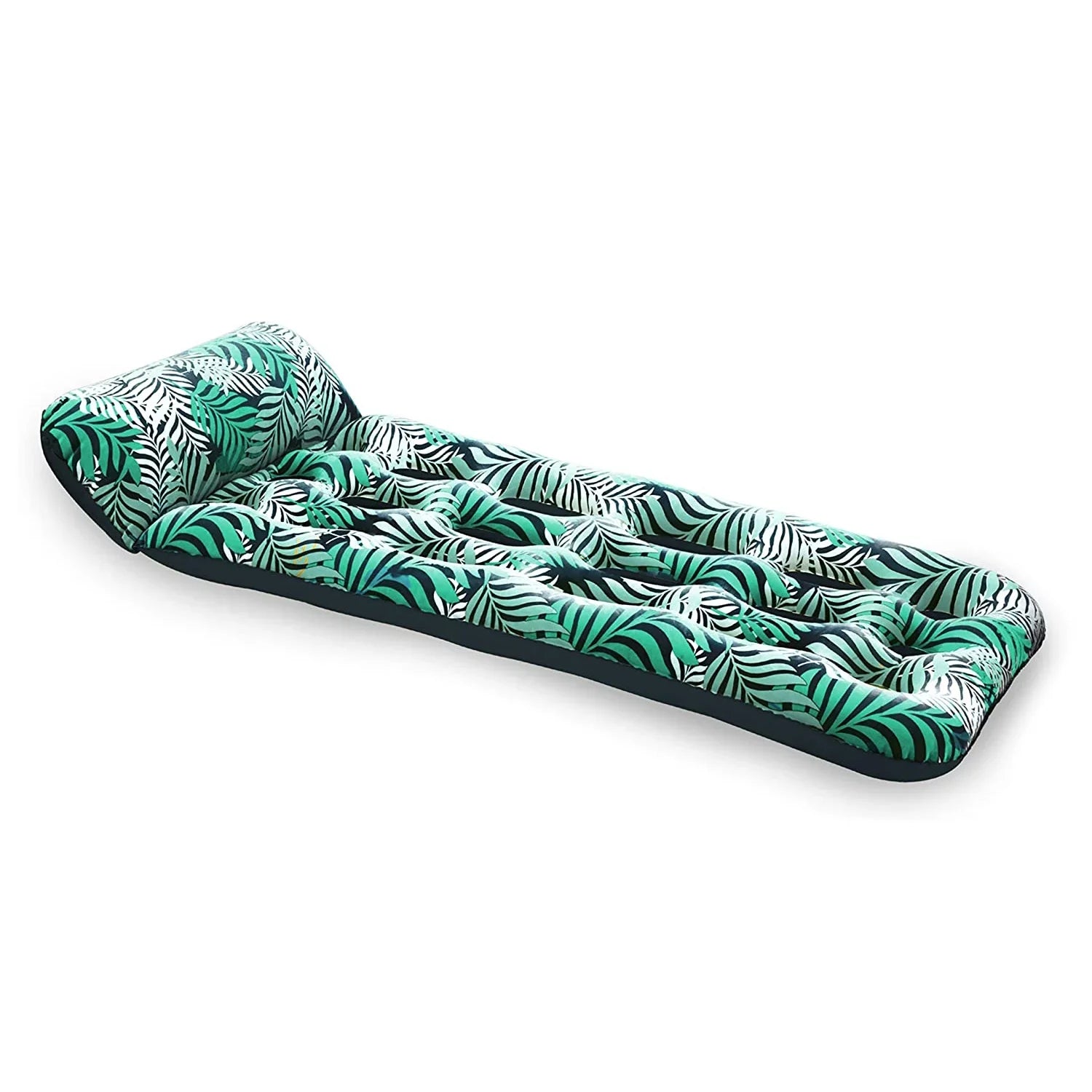 Contour Teal Leisure Pool Float Inflatable Water Cooling Aqua Ferns Lounge,