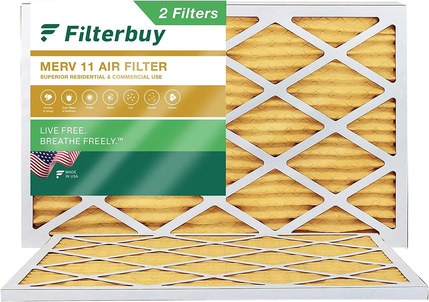 AC 20x32x1 (2-Pack) HVAC Filters Air Furnace MERV 11 Pleated Filterbuy