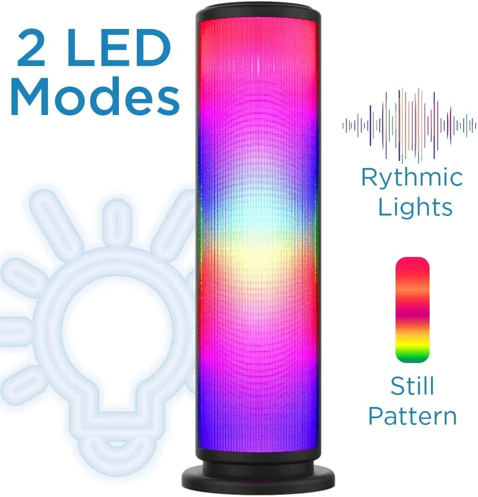Party Tower Speaker with Portable Color Changing Lights, Outdoor Pulsating Speaker