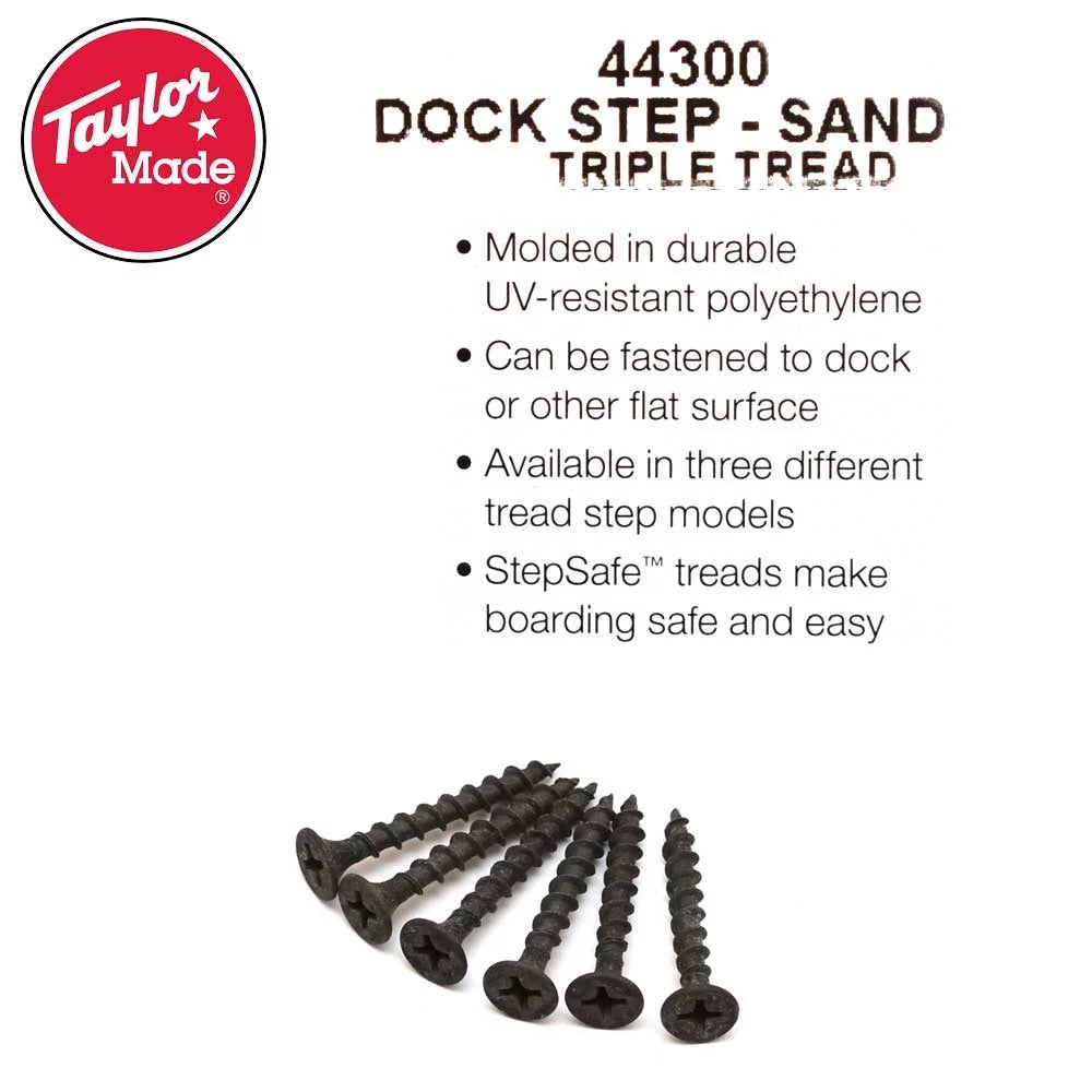 Taylor Made Dock | Boat 44300 Polyethylene Step Triple Sandstone Tread