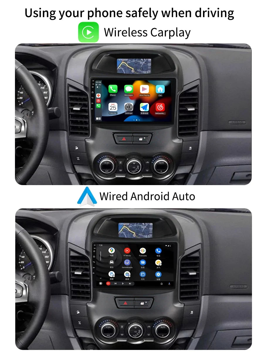 Ford For - Carplay Navi Bluetooth inch Screen Android Auto Player Radio Android Car GPS 9 Multimedia 2011 2016 Ranger Stereo With