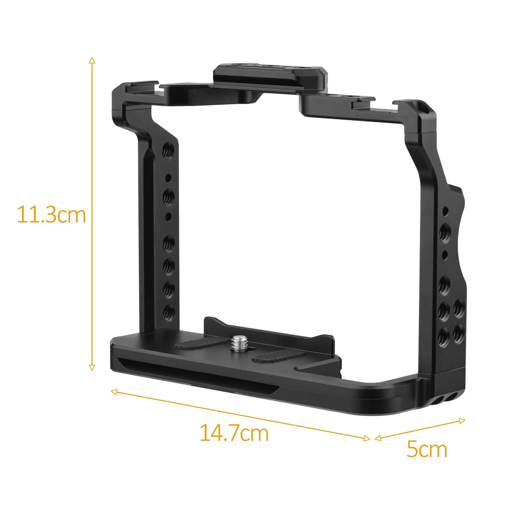 Shoe 1/4 for Video II/ Threads Cage Aluminum A7R A7III/ Camera A7II/ A7IV/ Replacement Cage III/ A7R Mounts Sony Inch II with A7S Cold Alloy Numerous Dual