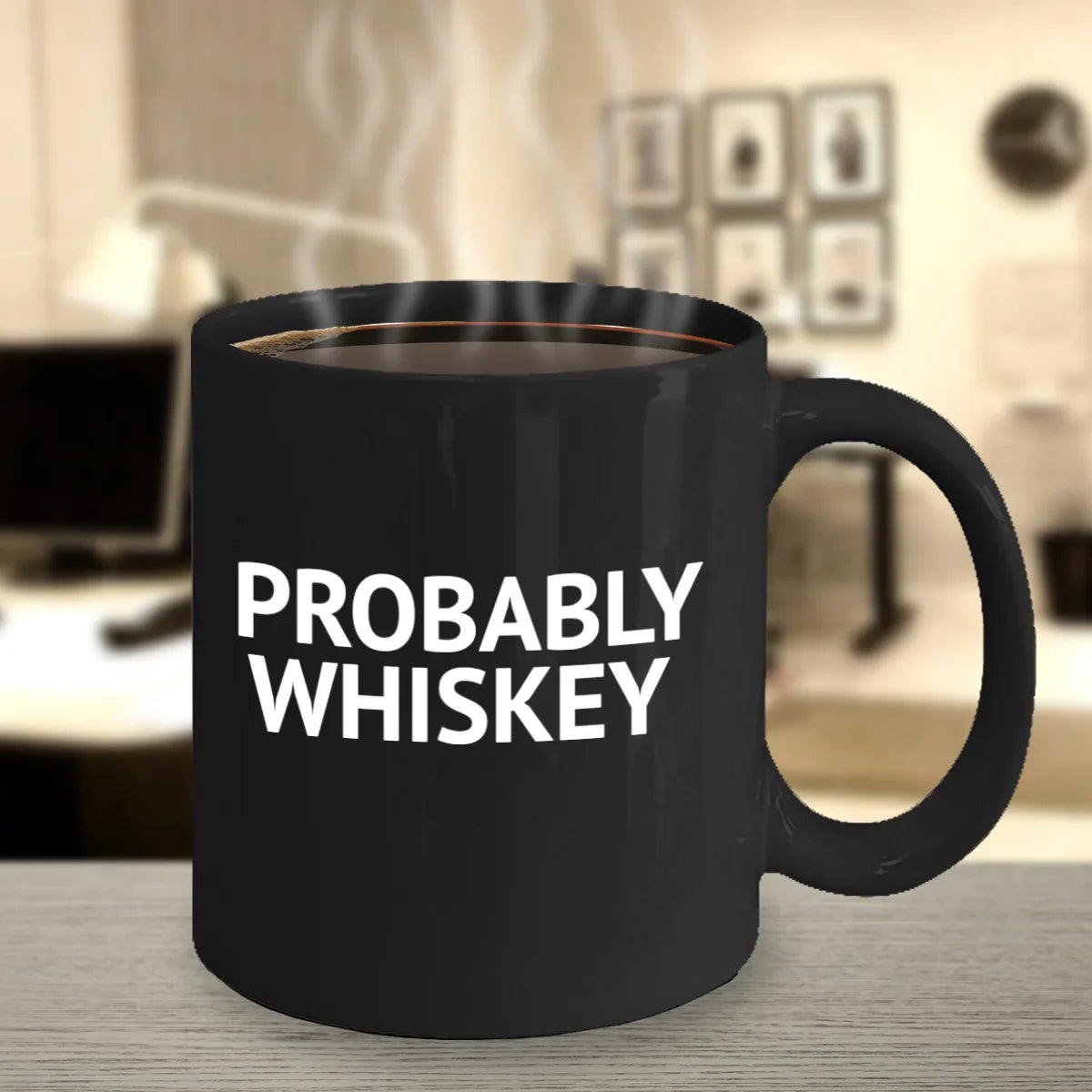 Coffee Alcohol Black Porcelain Mug- Addict Whiskey Oz Funny Coffee Lover Coffee Coffee Mug lover Mug, Probably 11 Whiskey Mug, Quotes Mug Whiskey,