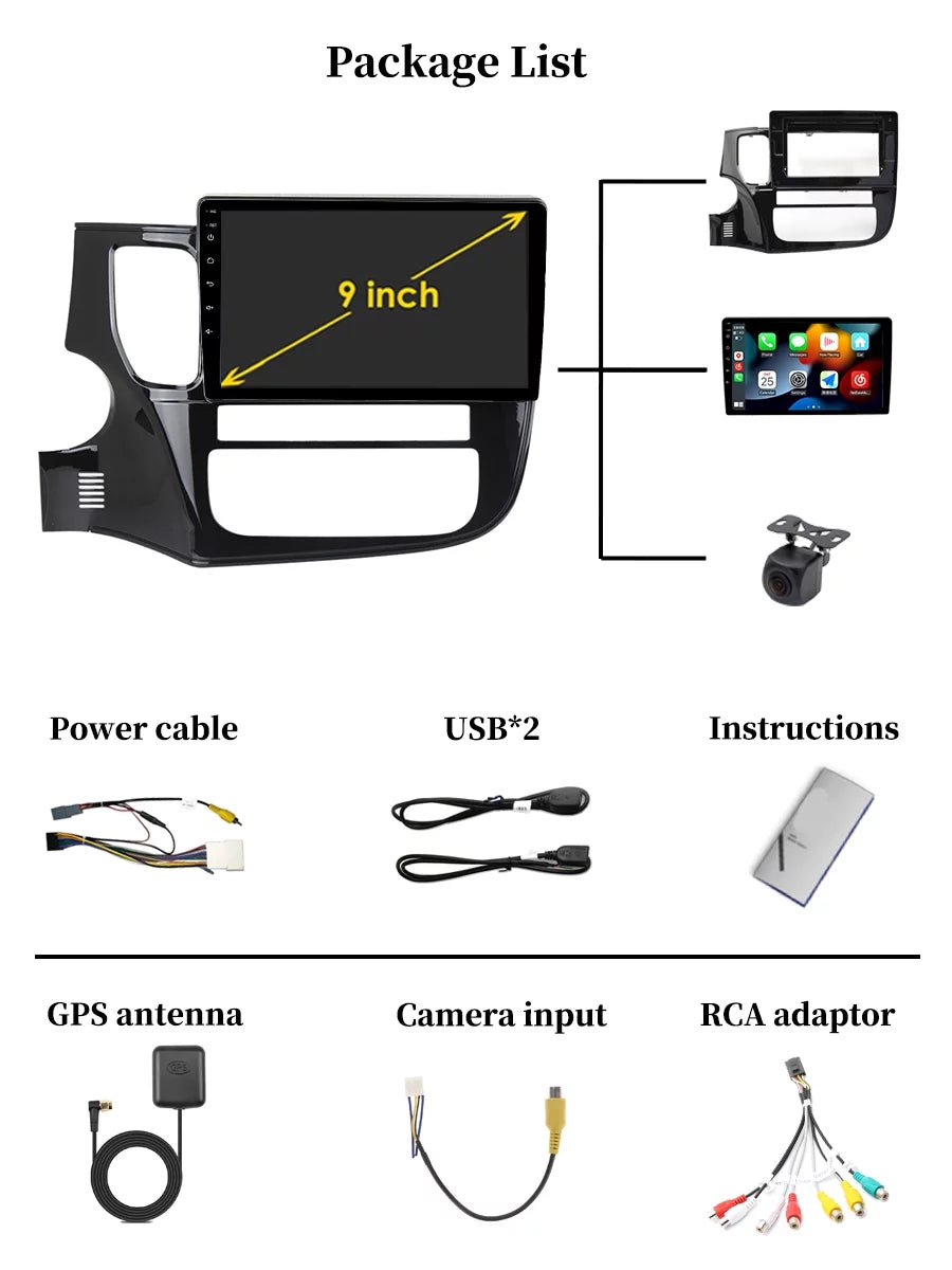 Navigation 2018 For - Car Auto Outlander Multimedia 3 Radio Android Player 2012 GPS GF0W GG0W Mitsubishi Android Carplay