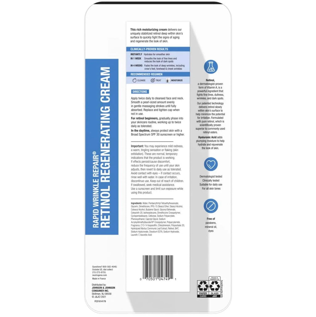 Cream Lines, Wrinkles, Face Face Fight Daily Acid Rapid Fragrance Moisturizer, Free, and Spots, Wrinkle Neutrogena Retinol to Dark Hyaluronic with Repair Retinol and 1.7 Fine Anti-Aging