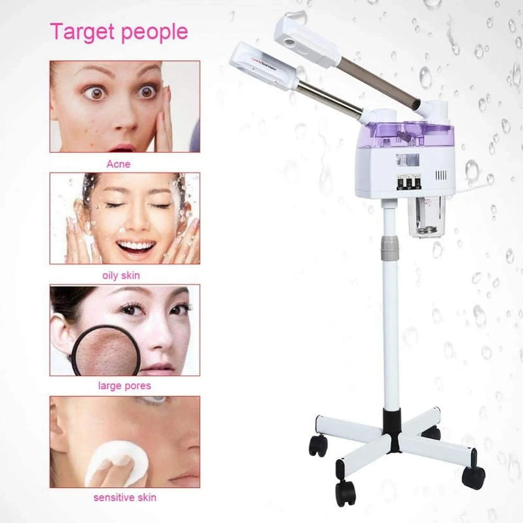 Care EU/US Machine 110/220V 2 Ozone Plug Device Beauty Ion Steaming Home Steamer Hot Spa Sparyer Facial Spray in 1 Skin Cold and