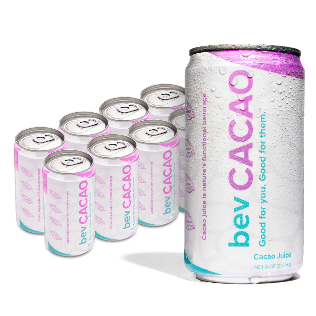 | Cocoa of Electrolytes Antioxidant Healthy Juice 8 Hydration. | Energy Drink| bevCacao Natural Highest the Boost Fruit | Cacao 8.4oz Improves Cans Pack Pod. Superfruit