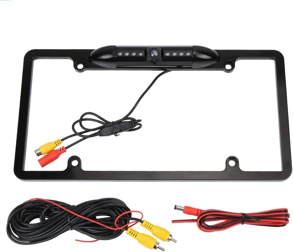 Black Backup Frame JVC License Camera Rearview KWM856BW KW-M856BW for Plate