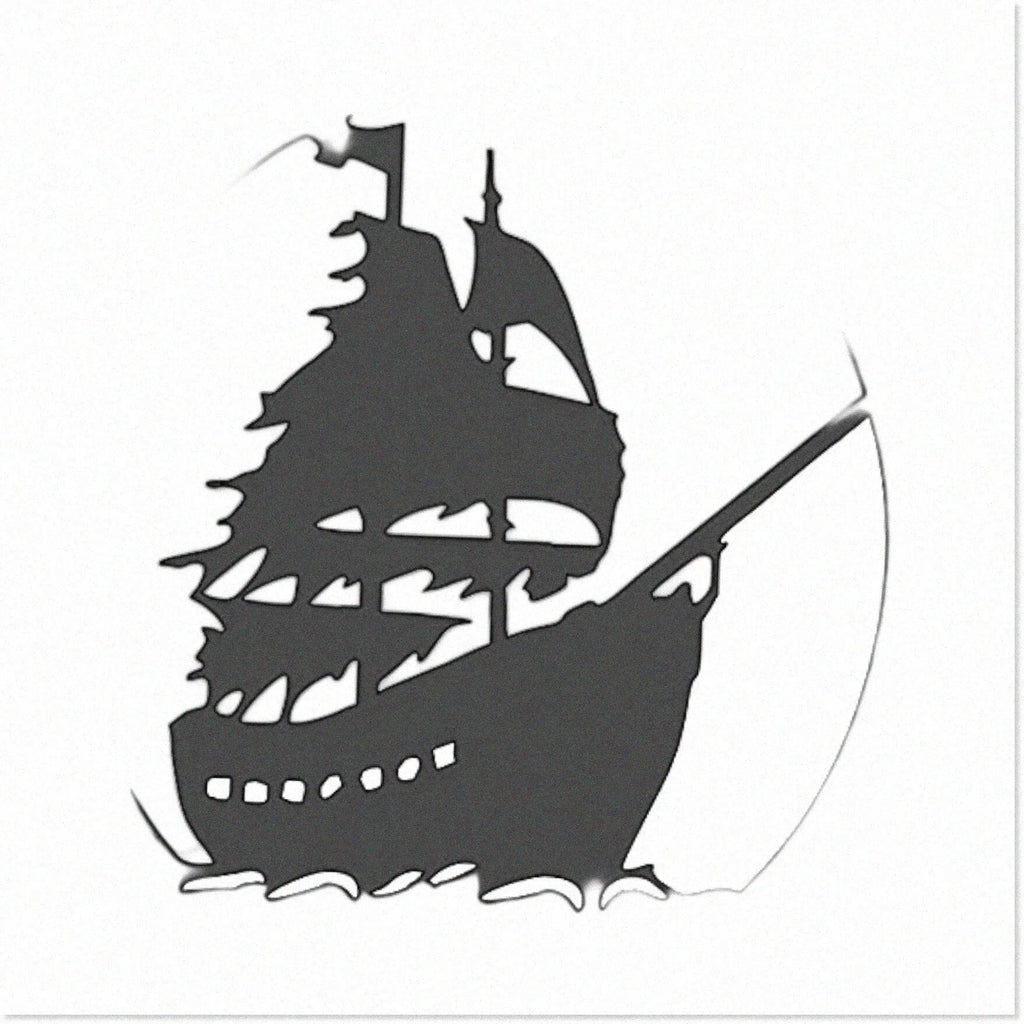 Pirate Ship for Flexible Reusable, Plastic for Clear Ideal Airbrush - Logo Sturdy, Arts Crafts Painting, and and Stencil Drawing - Scrapbooking,