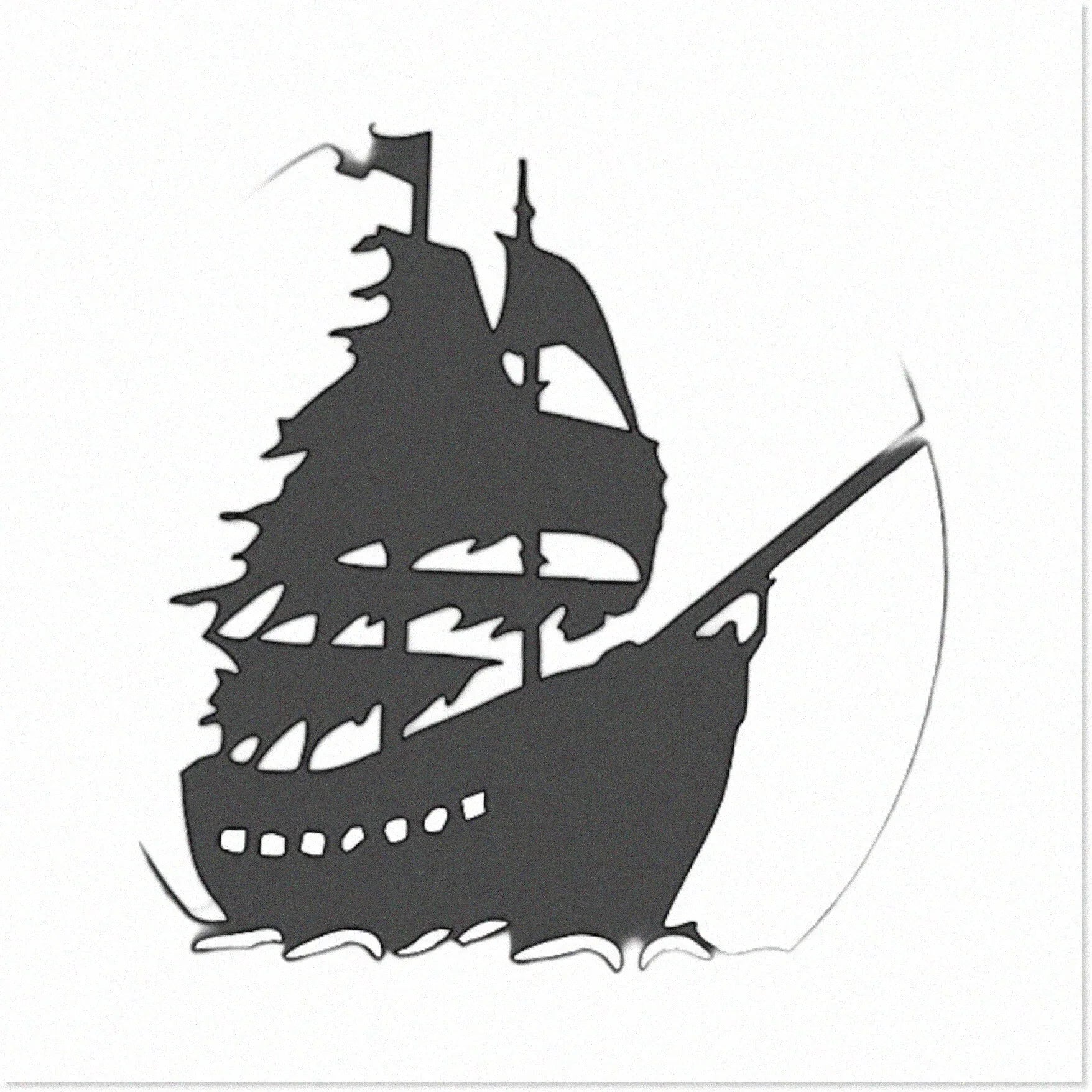 Pirate Ship for Flexible Reusable, Plastic for Clear Ideal Airbrush - Logo Sturdy, Arts Crafts Painting, and and Stencil Drawing - Scrapbooking,