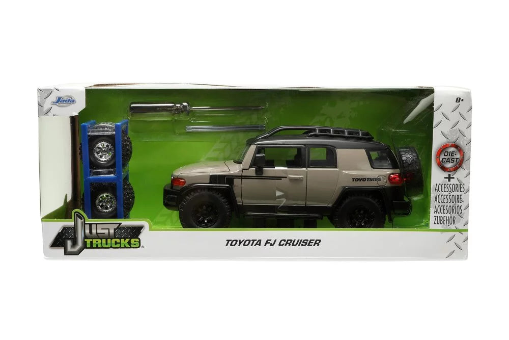 Jada w/ Toyota scale 1/24 Roof Rack Cruiser Diecast Beige Toys FJ Car 34008 - - and Extra Wheels,