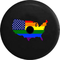 2018 JL Map Tire LGBTQ RV 2019 Inch Flag Spare Cover Camera 32 for Jeep of United Wrangler Gay Backup States America