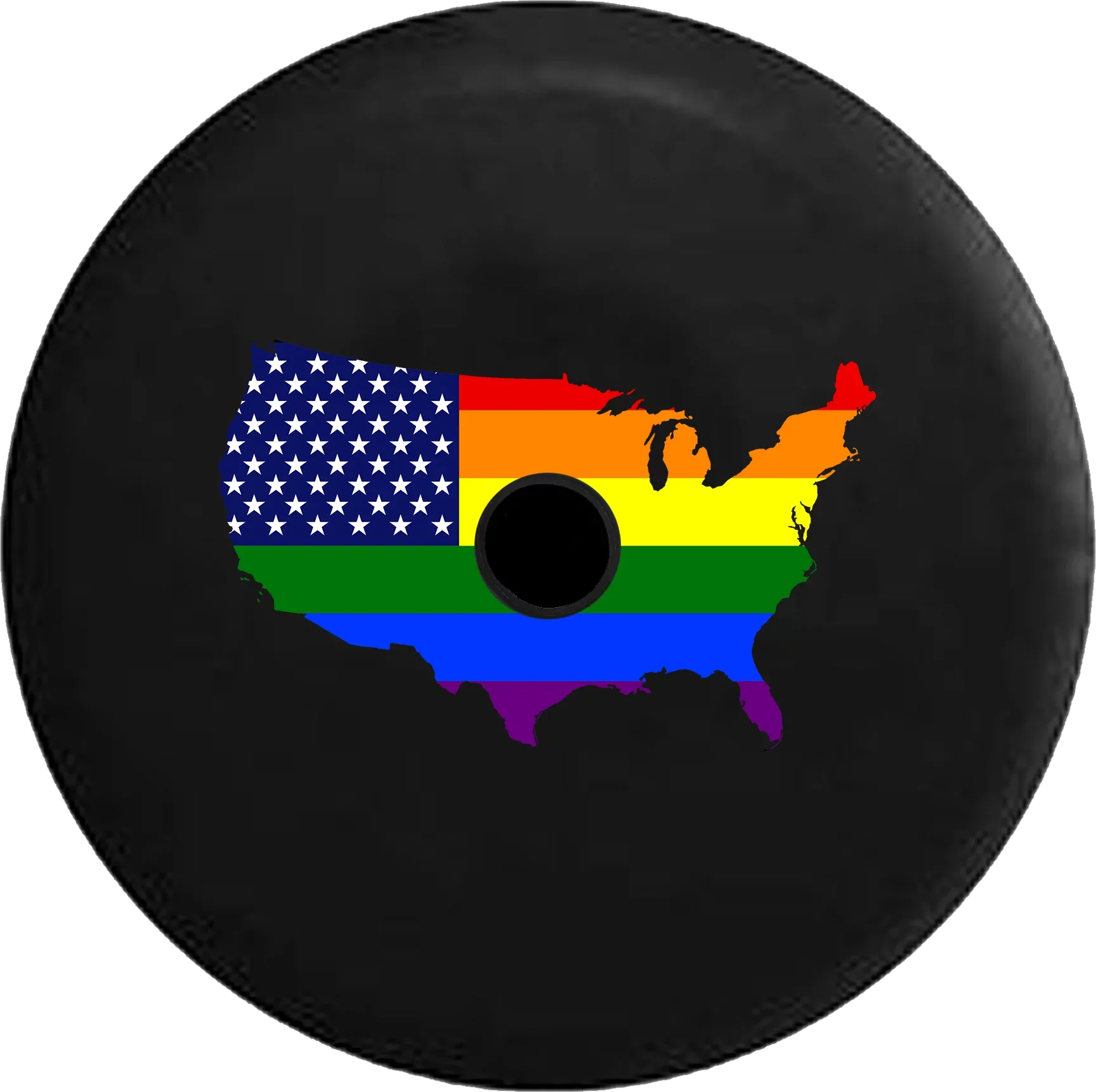 2018 JL Map Tire LGBTQ RV 2019 Inch Flag Spare Cover Camera 32 for Jeep of United Wrangler Gay Backup States America