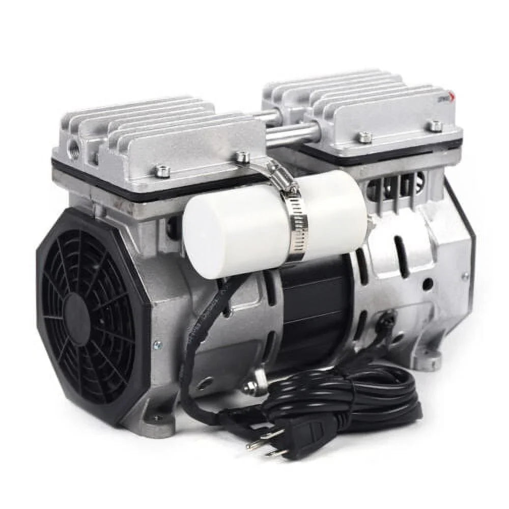 8 Double-Cylinder Piston Compressor 110V 1400 Vacuum Bar 680mmHg rpm Oilless