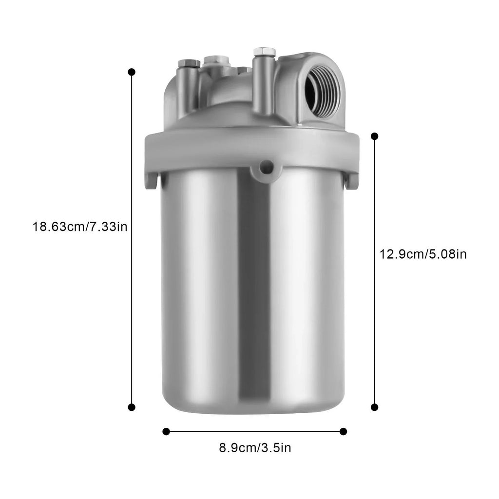 Stainless Inlet and Bracket Wrench Filter Filter Shell Steel Stainless Filter Steel inch with Housing Duty Shell Heavy Outlet Silver 3/4 Pin Water Filter Water and 5 inch NPT Water Miumaeov