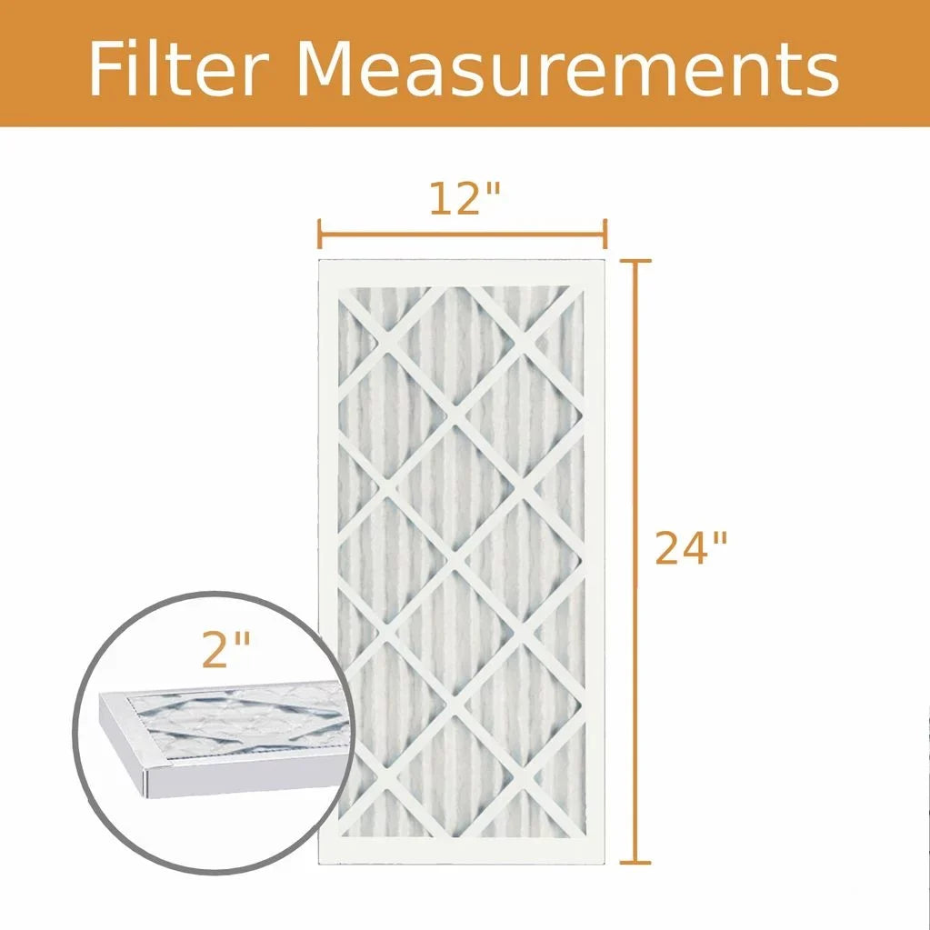 (6 Filter Pleat Air Purolator MERV 12x24x2Key 8 Pack) -