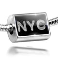 Black Silver Clear Ice Cubes Neonblond Bead Charm on Sterling NYC 925