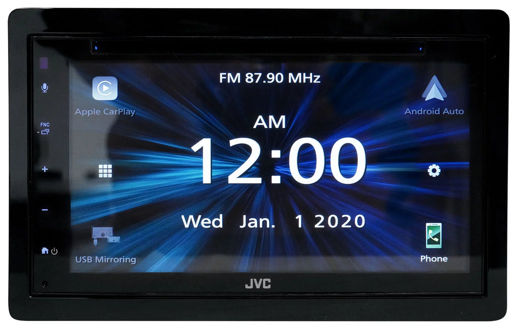 6.8" KW-V660BT Monitor JVC DVD Carplay/Bluetooth/Android Receiver+Backup Car Cam