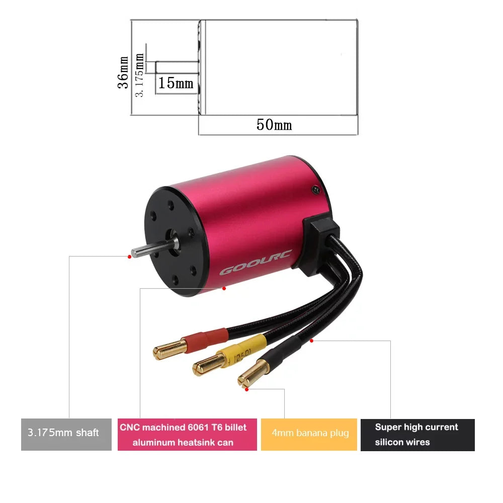 Motor 4 Motor Motor Poles 3100kv 3100kv 1/10 4 Car Car Poles Motor 1/10S3650 Poles 3100kv ESC,Motor Rookin Coolrc Eryue GoolRC S3650 Motor 3650