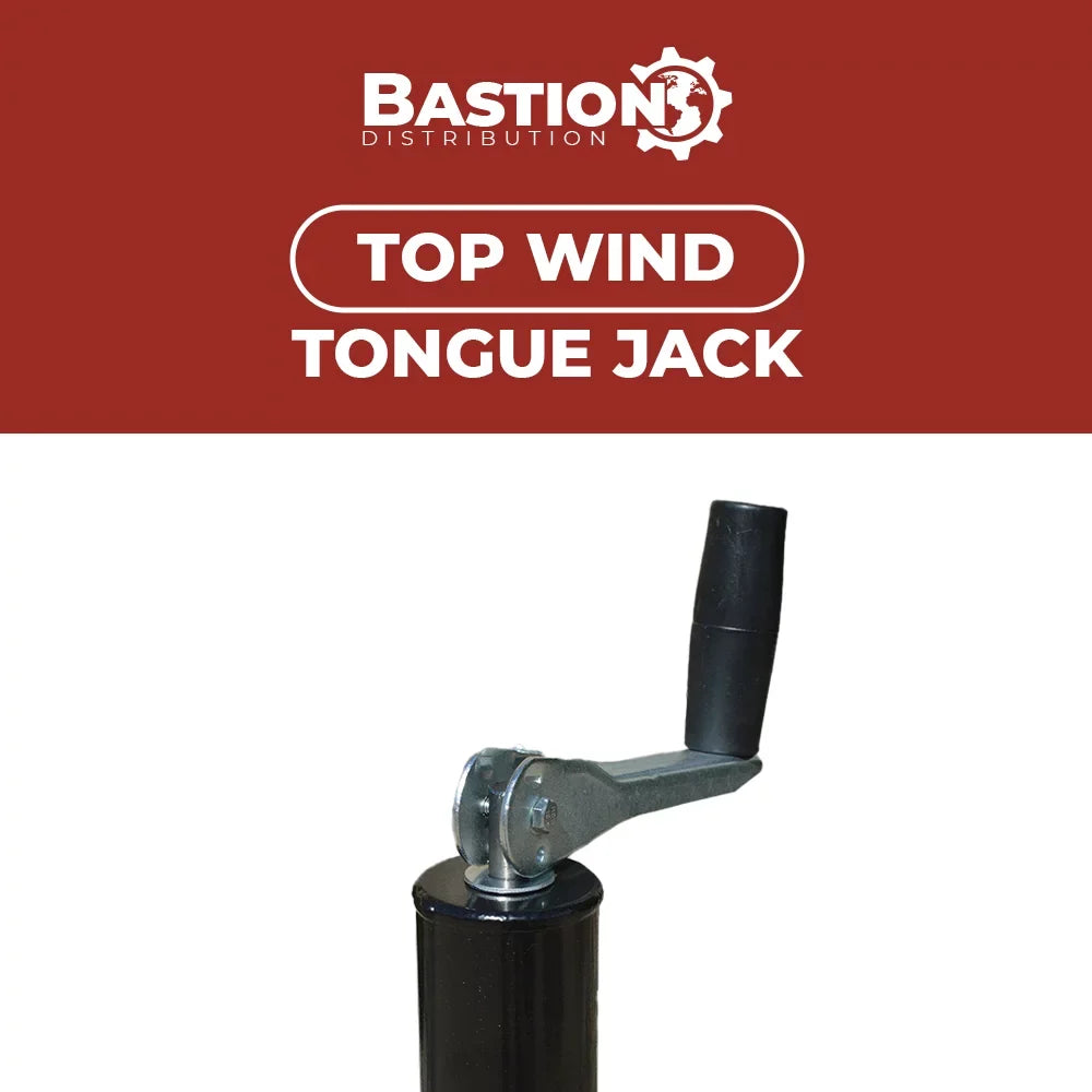 14 | | Jack a with Distribution Footpad Bastion 5000lb 4/5" Travel Capacity Trailer Top-Wind | BJ-5000TW-1