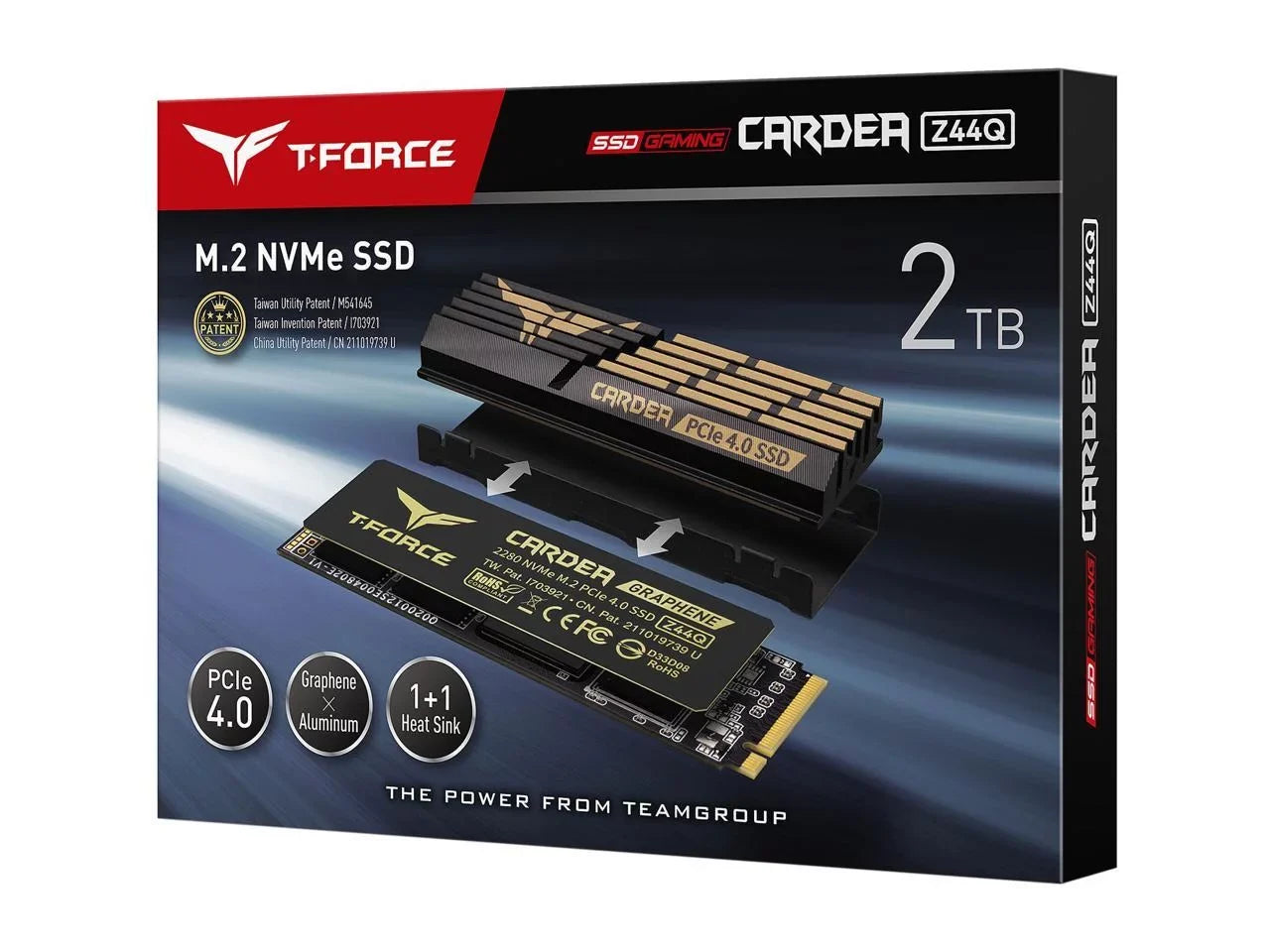 Solid 2TB Team T-FORCE 2280 (SSD) Gen4.0 Internal 1.4 x4, State TM8FPQ002T0C327 Z44Q Group M.2 CARDEA PCIe Drive NVMe