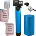 Fine FNPT Stainless Iron cubic Pro Steel Connection, Home Water Resin, 2 Softener Tanks 64k 3/4" AFWFilters Whole with Foot Mesh Blue and