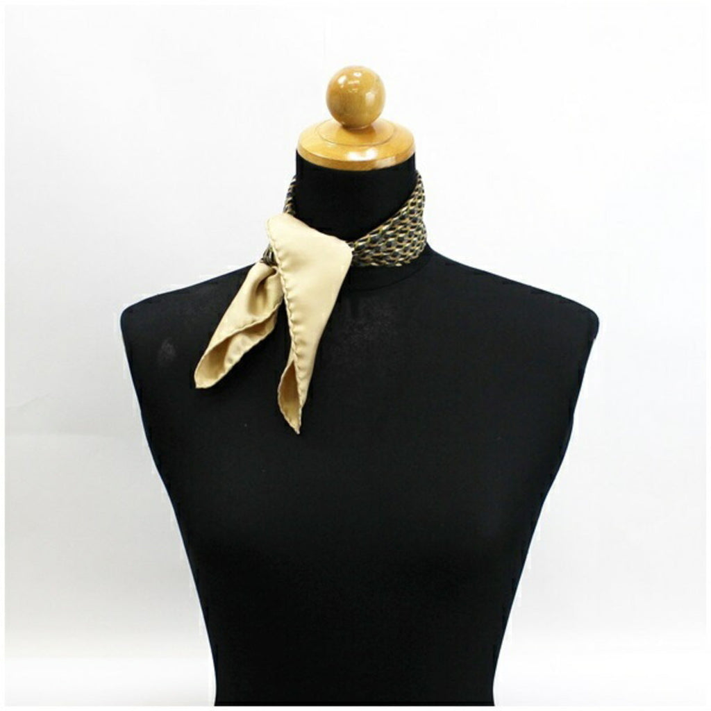 HERMES 45 (Good) Gaurosh Scarf Beige Hermes Carre Muffler Pre-Owned Women's