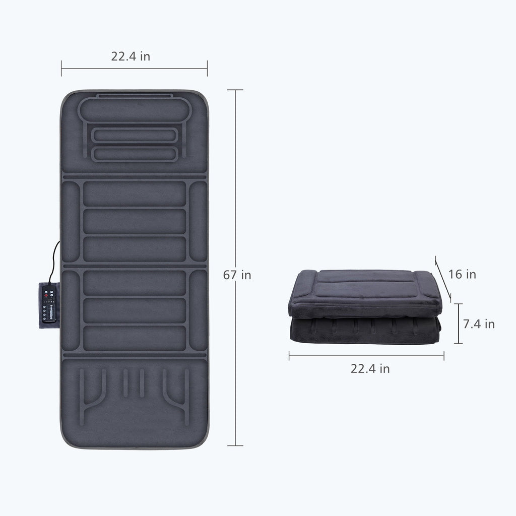 with pad Massager Body 10 2 Cushion Full Vibration Pad Heating Heat Motors & Massage Seat Comfier Mat with Chair Therapy