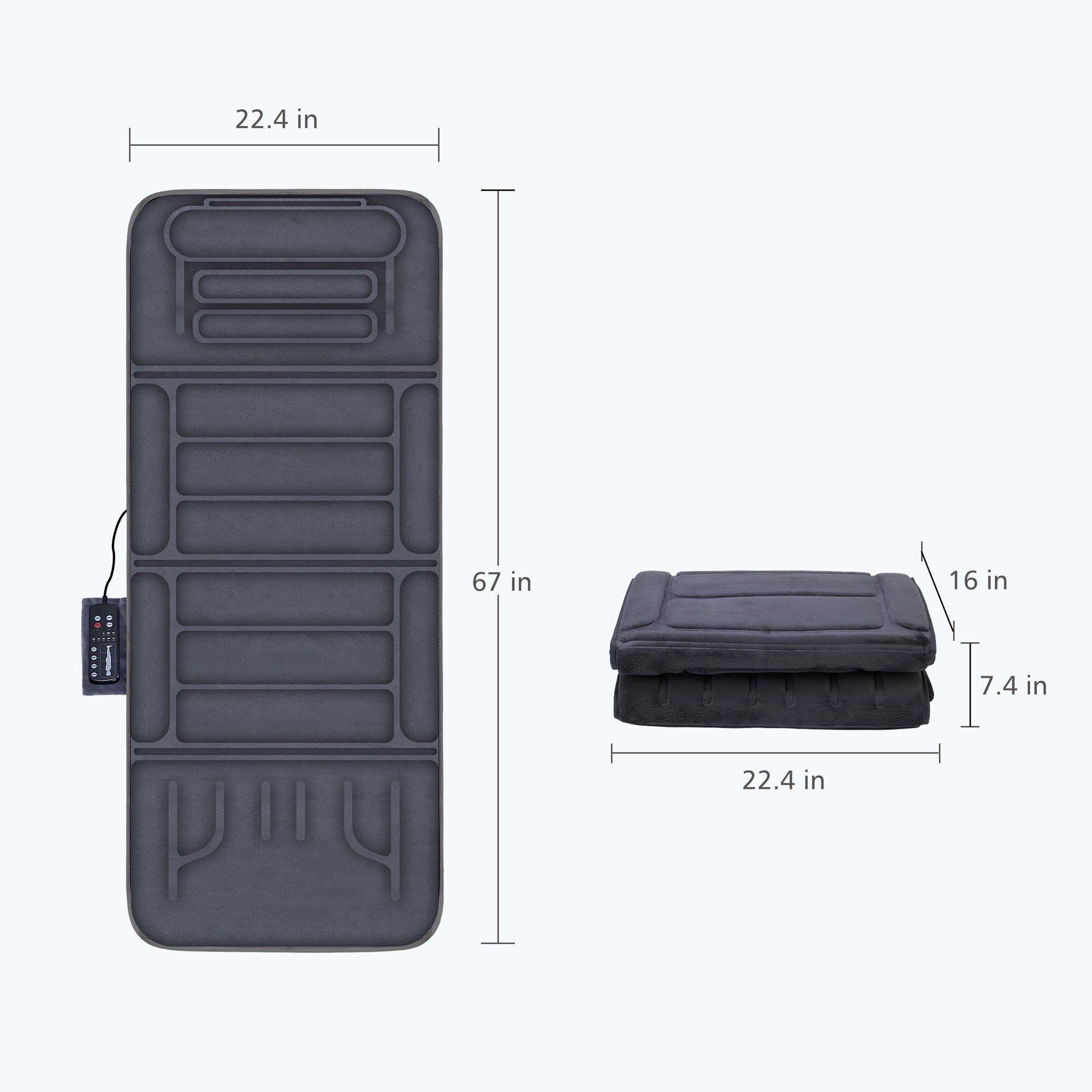 with pad Massager Body 10 2 Cushion Full Vibration Pad Heating Heat Motors & Massage Seat Comfier Mat with Chair Therapy