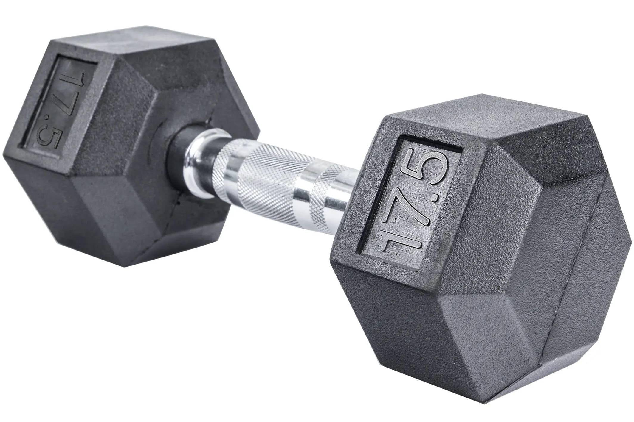 Set 5 Coated lbs Fitness - Hex Pair 2.5-22.5 French (New) Dumbbell Rubber