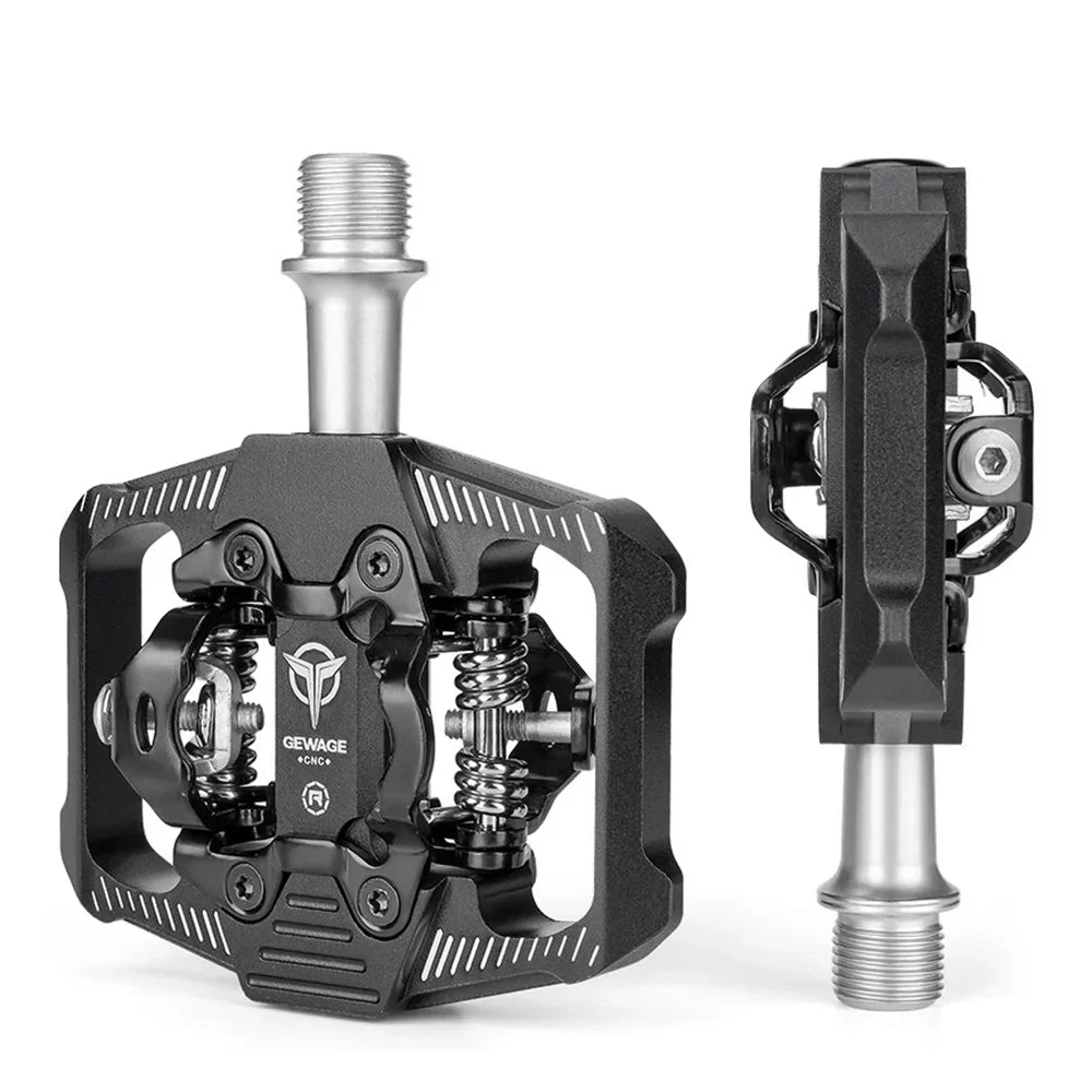 Double with Clip Pedals MTB Optimal Transfer Sided for Cleats Efficient Pedals