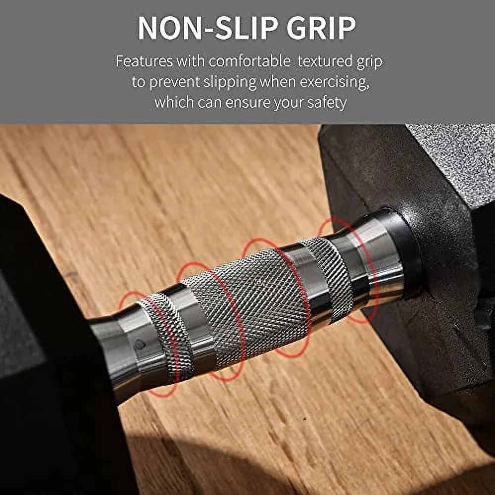 Home 45lbs Dumbbells Anti-roll, Non-Slip Weights Men 2 Rubber Set, Workout, Hand x for or with Handles, Soozier Women Hex Gym